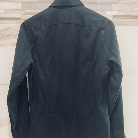 MURANO men’s black shirt ultimate modern comfort button down slim fit small - Picture 12 of 12